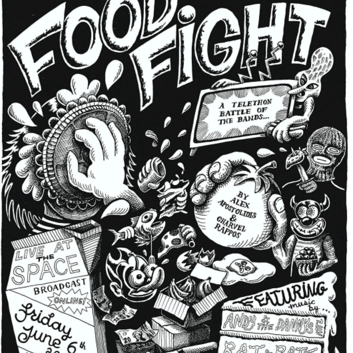 IWant2BeOnTV presents : FOOD FIGHT A Telethon Battle of The Bands Against Food Insecurity By Alex Apostolidis and Charvel Rappos